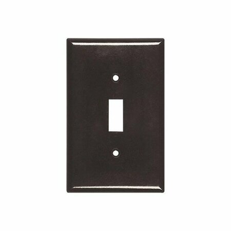 COOPER WIRING Arrow Hart Wallplate, 4.87 in L, 3.12 in W, 1 -Gang, Thermoset, Brown 2034B-BOX